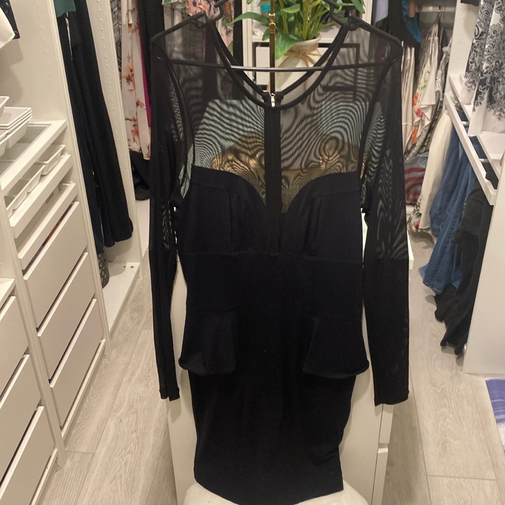 Bebe Mesh Cocktail Dress